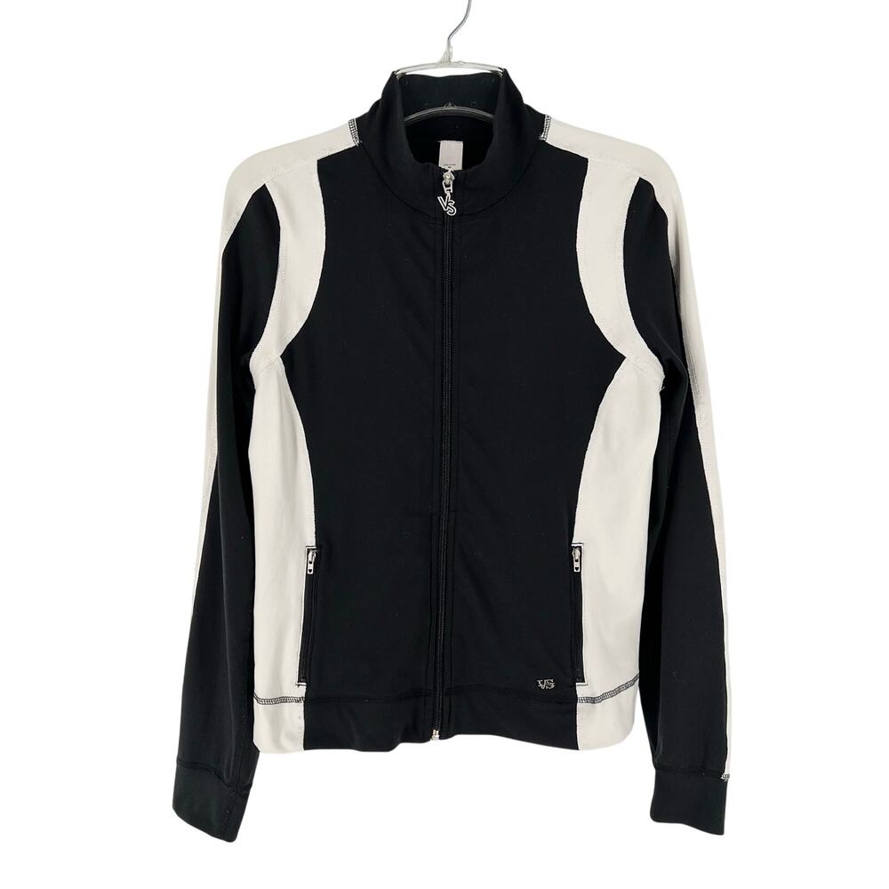 Y2K Victorias Secret Track Jacket Black & White Color Block 2000s Vintage